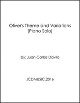 Oliver's Theme and Variations piano sheet music cover